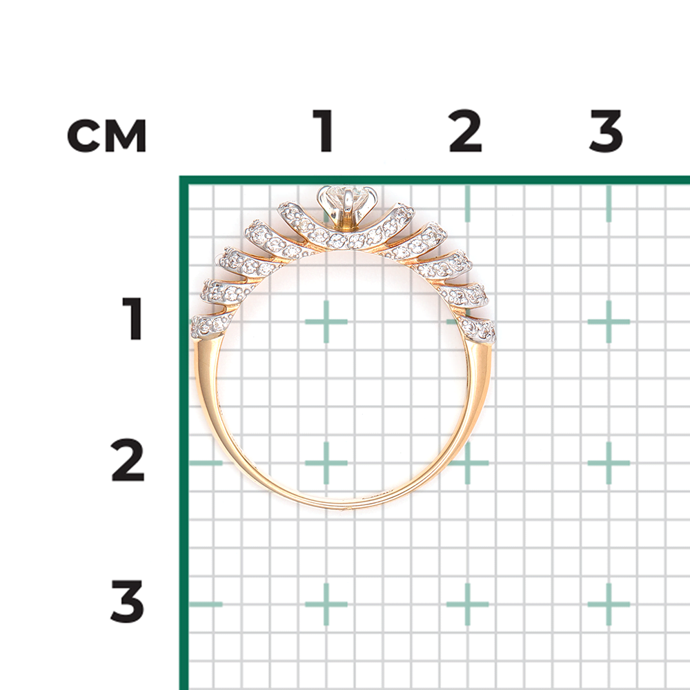 Кольцо из комбинированного золота с бриллиантами 01-5538-00-101-1111-30