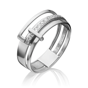 Кольцо из белого золота с фианитами 01-5389-00-401-1120-23