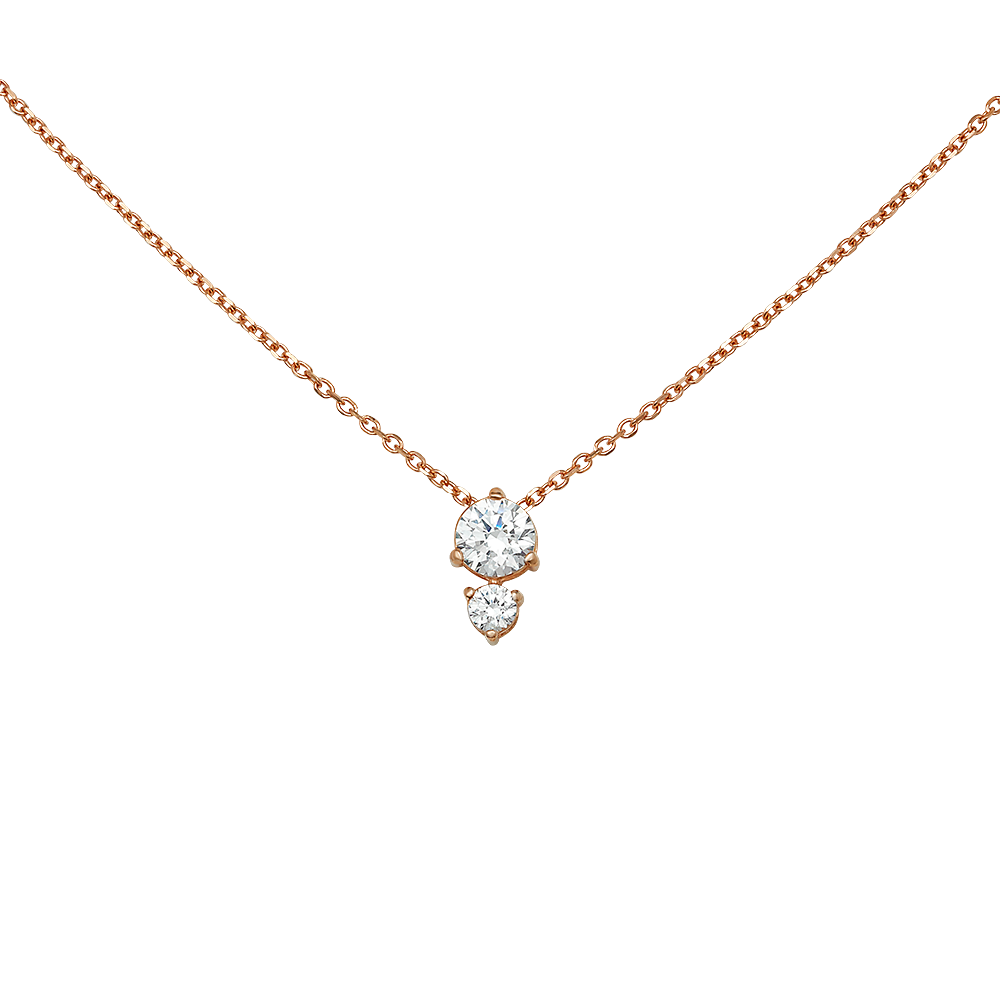 Колье из красного золота с фианитами 07-0083-00-501-1110-38