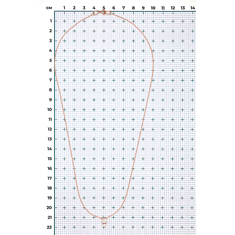 Колье из красного золота с фианитами 07-0083-00-501-1110-38
