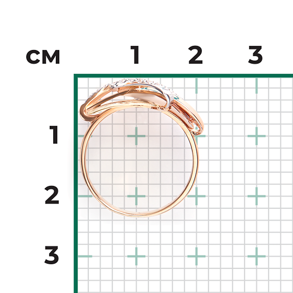 Кольцо из комбинированного золота с фианитами 01-5117-00-401-1113-48