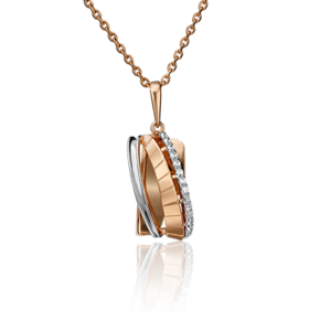 Подвеска из красного золота с фианитами 03-2946-00-401-1110-48