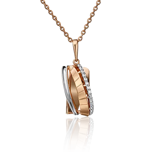 Подвеска из красного золота с фианитами 03-2946-00-401-1110-48