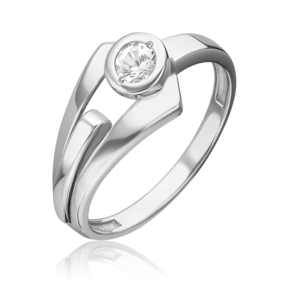 Кольцо из белого золота с натуральным топазом white 01-5619-00-201-1120