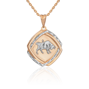 Подвеска «Знак зодиака Телец» из комбинированного золота 03-2134-01-000-1111-01