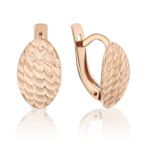 Серьги с английским замком из красного золота 02-3713-00-000-1110-04