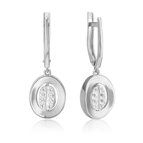 Серьги с английским замком из белого золота с натуральными топазами white 02-4911-00-201-1120