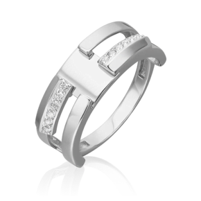Кольцо из белого золота с фианитами 01-5679-00-401-1120