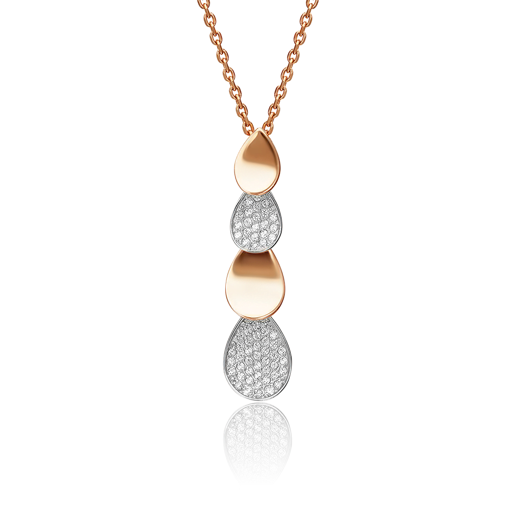 Подвеска из красного золота с фианитами 03-2356-00-401-1110-33