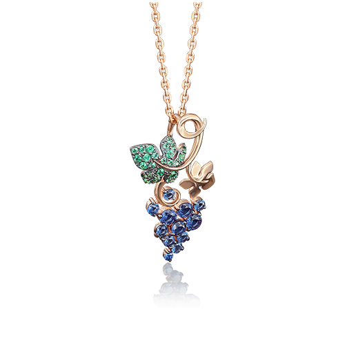 Подвеска «Виноград» из красного золота с фианитами 03-2360-00-404-1110-24