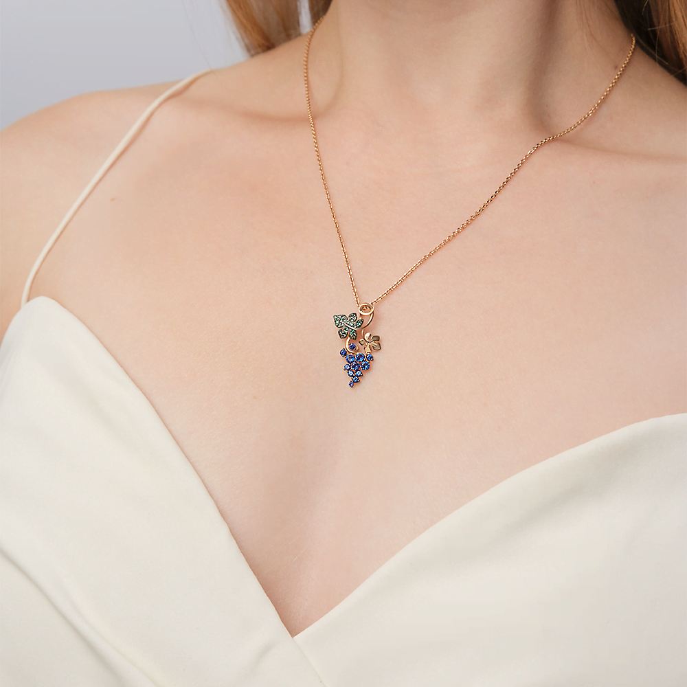 Подвеска «Виноград» из красного золота с фианитами 03-2360-00-404-1110-24