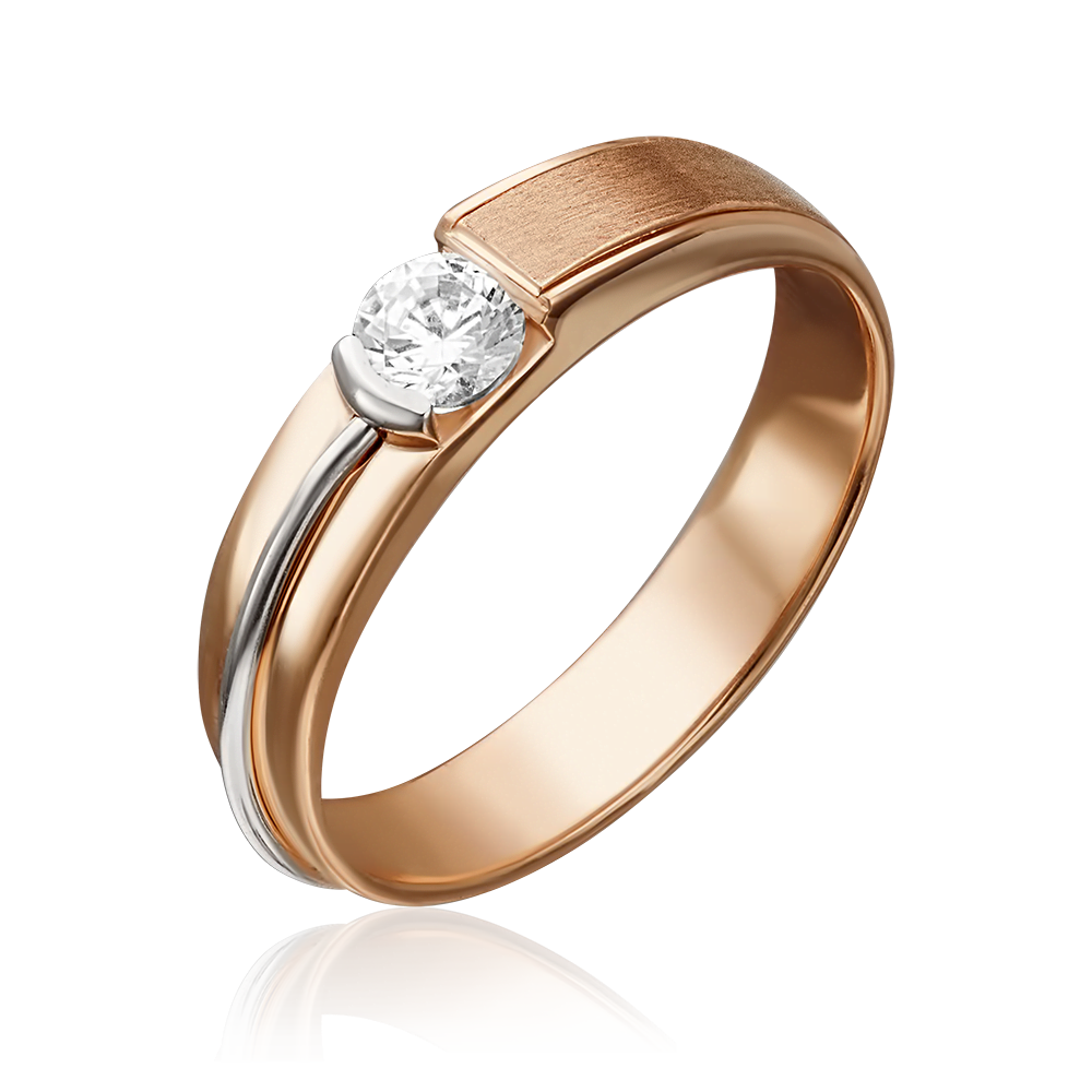 Кольцо из красного золота с бриллиантом 01-5244-00-101-1110-30
