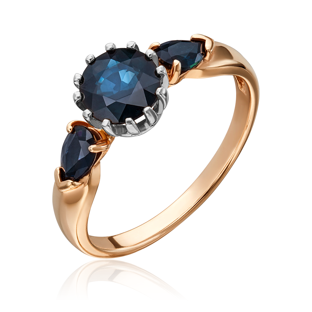 Кольцо из комбинированного золота с сапфирами 01-1145-00-102-1111-30