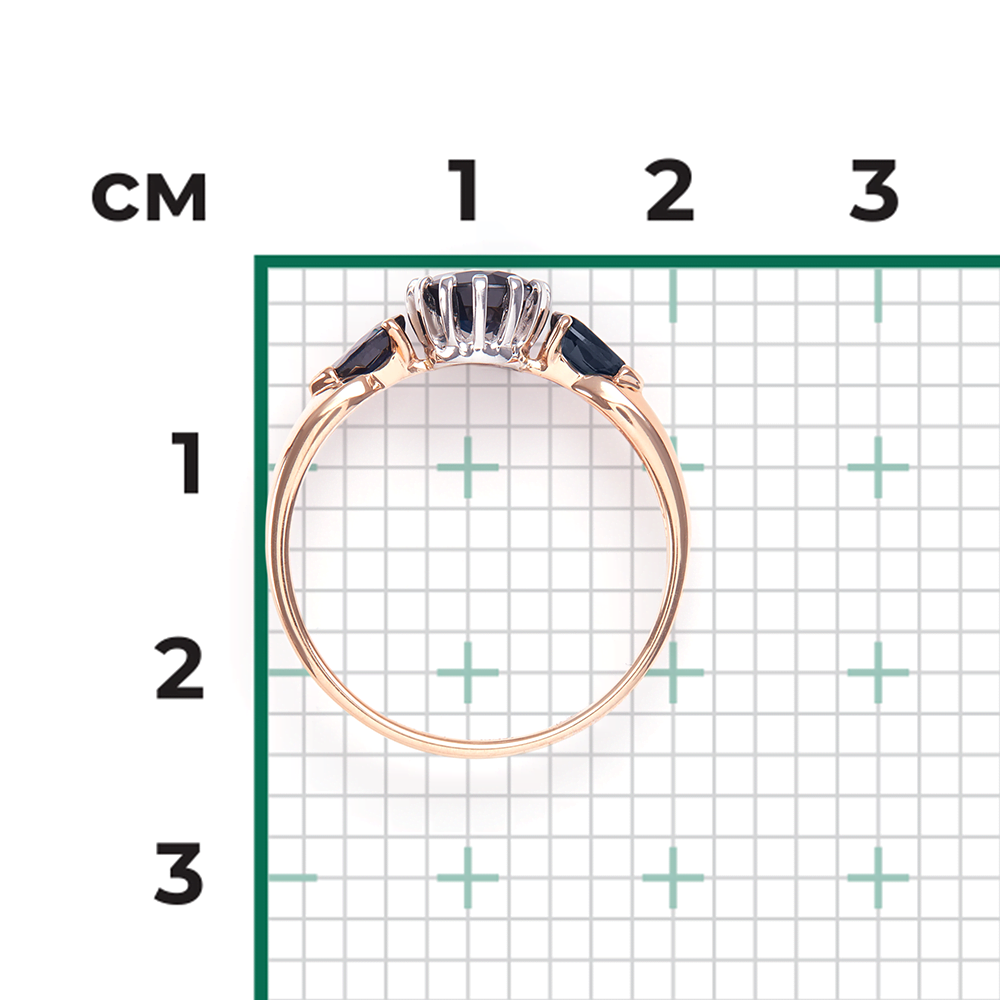 Кольцо из комбинированного золота с сапфирами 01-1145-00-102-1111-30