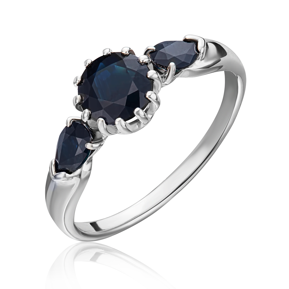 Кольцо из белого золота с сапфирами 01-1146-00-102-1120-30