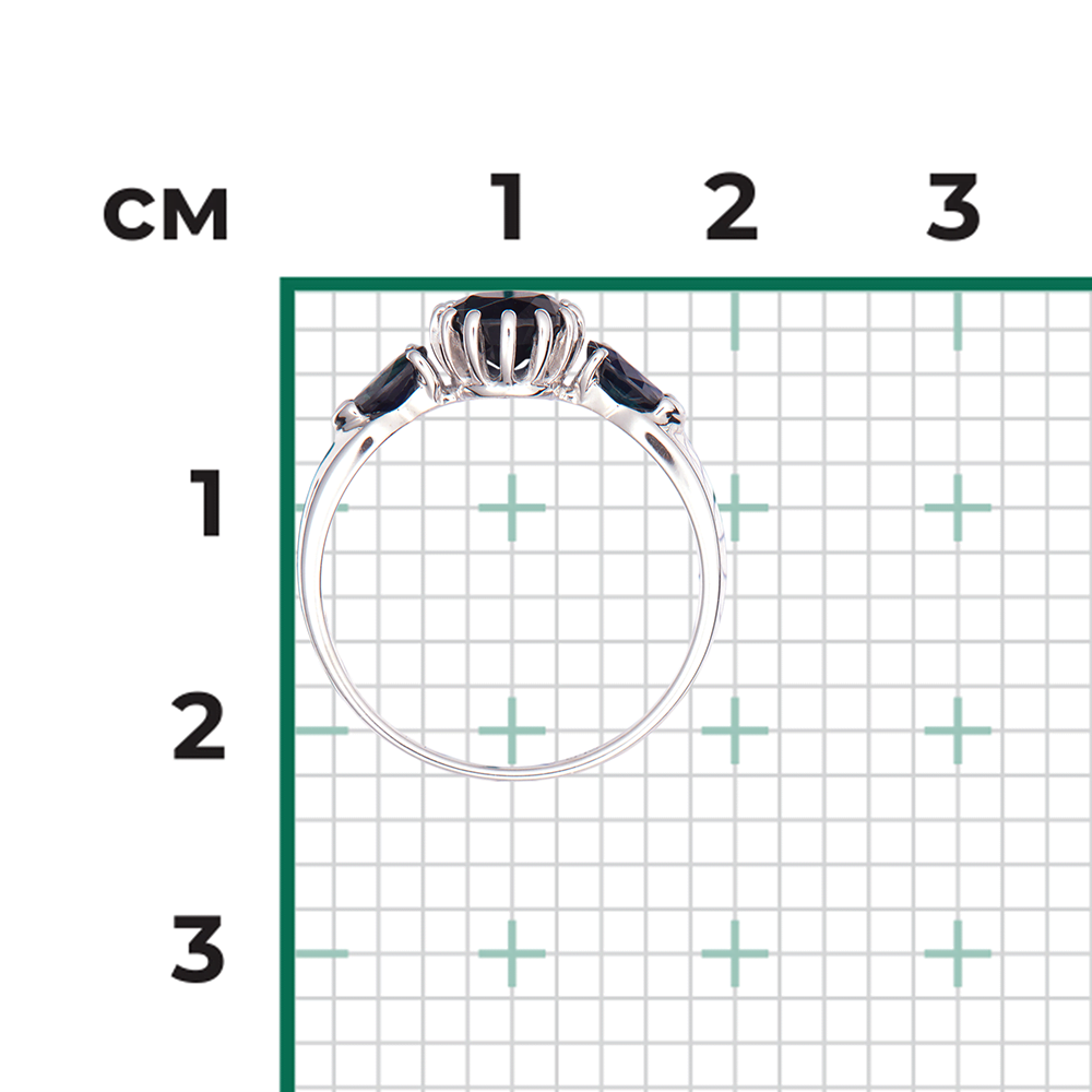 Кольцо из белого золота с сапфирами 01-1146-00-102-1120-30