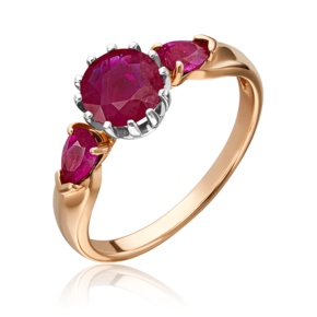 Кольцо из красного золота с рубинами 01-1145-00-104-1110-30