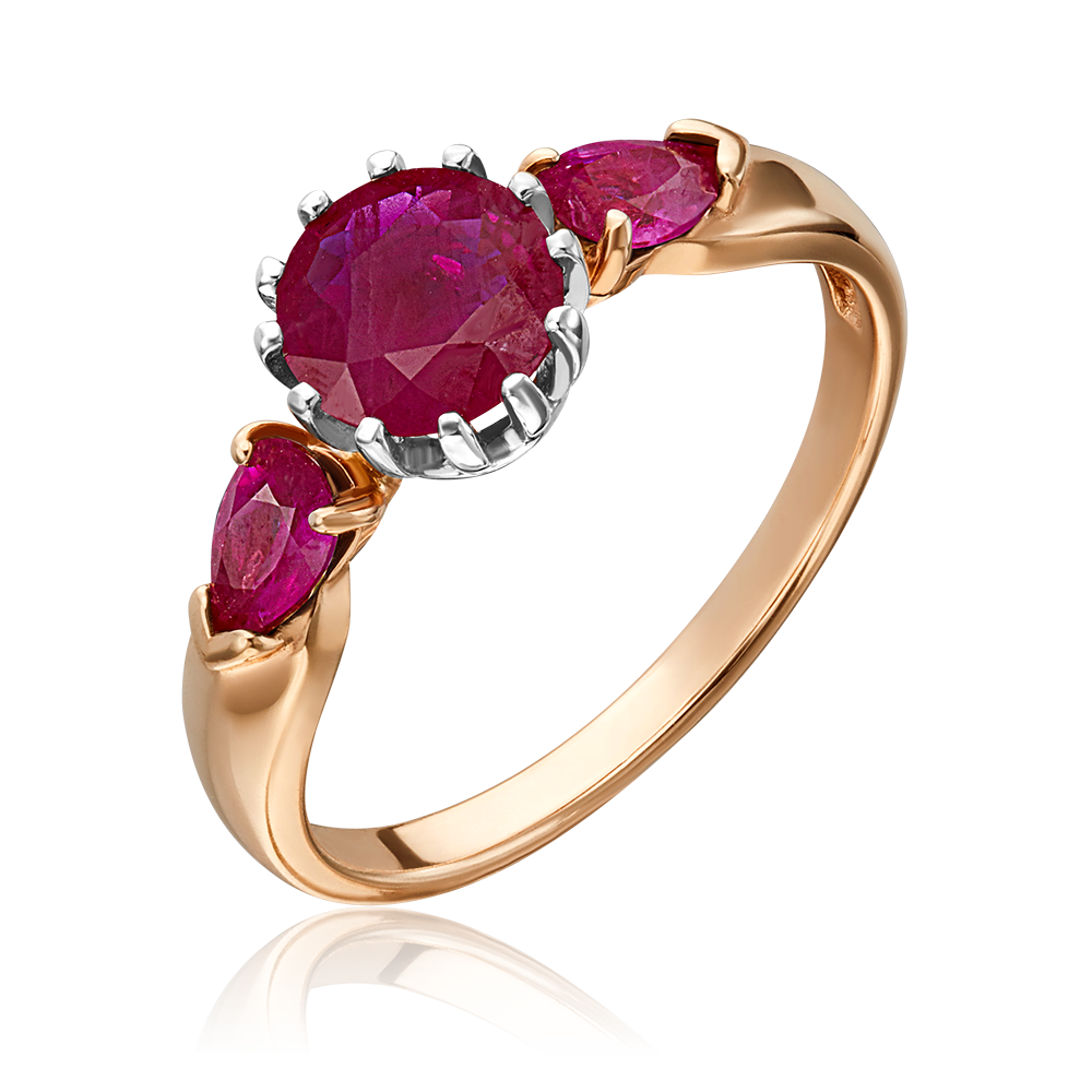 Кольцо из красного золота с рубинами 01-1145-00-104-1110-30