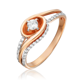 Кольцо из комбинированного золота с бриллиантами 01-5542-00-101-1111-30