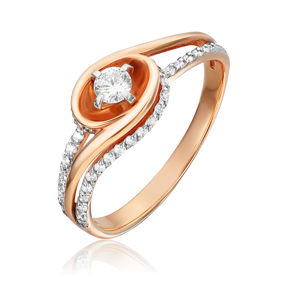 Кольцо из комбинированного золота с бриллиантами 01-5542-00-101-1111-30