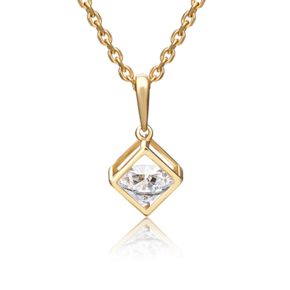 Подвеска из лимонного золота с фианитом 03-2972-00-501-1130-38