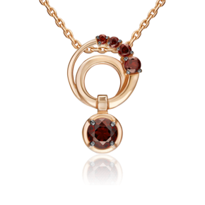 Подвеска из красного золота с гранатами 03-3580-00-204-1110