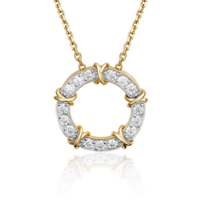 Подвеска из лимонного золота с фианитами