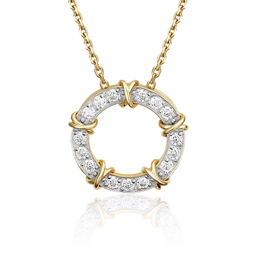 Подвеска из лимонного золота с фианитами 03-3107-00-501-1130-38