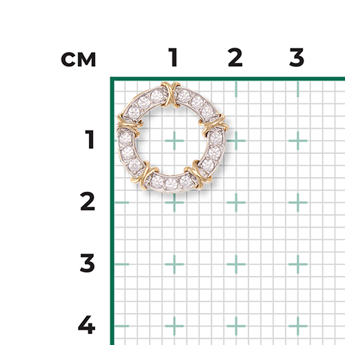 Подвеска из лимонного золота с фианитами 03-3107-00-501-1130-38