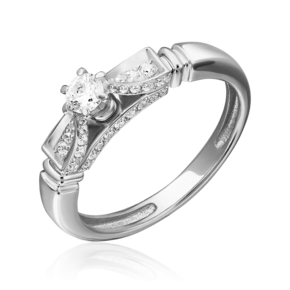 Помолвочное кольцо из белого золота с бриллиантами 01-5230-00-101-1120-30