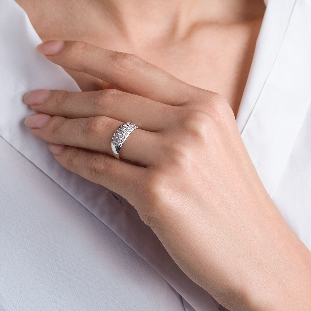 Кольцо из серебра с фианитами 01-1457-00-401-0200