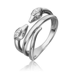 Кольцо «Змеи. Безграничность возможностей» из белого золота с бриллиантами 01-5499-00-101-1120