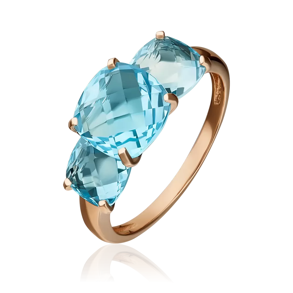 Кольцо из красного золота с топазами 01-5392-00-201-1110-46