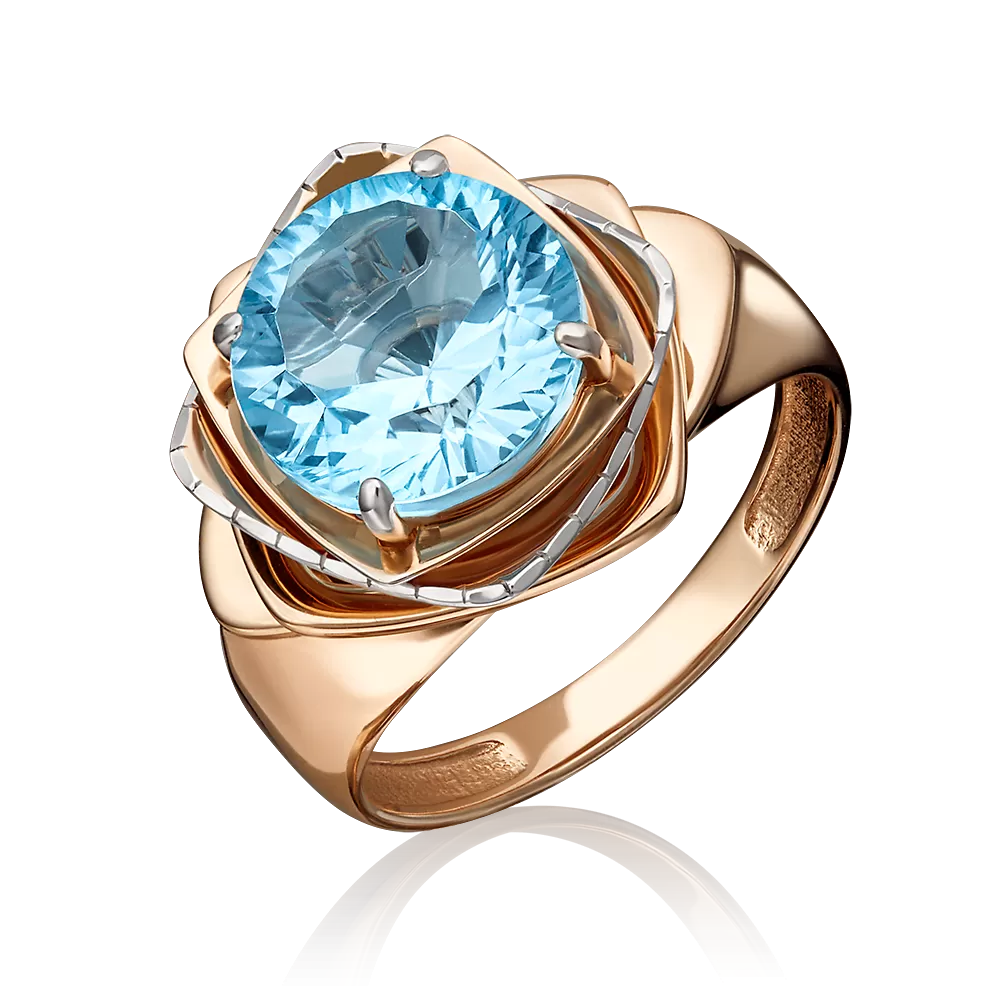 Кольцо из красного золота с топазом 01-5262-00-201-1110-46
