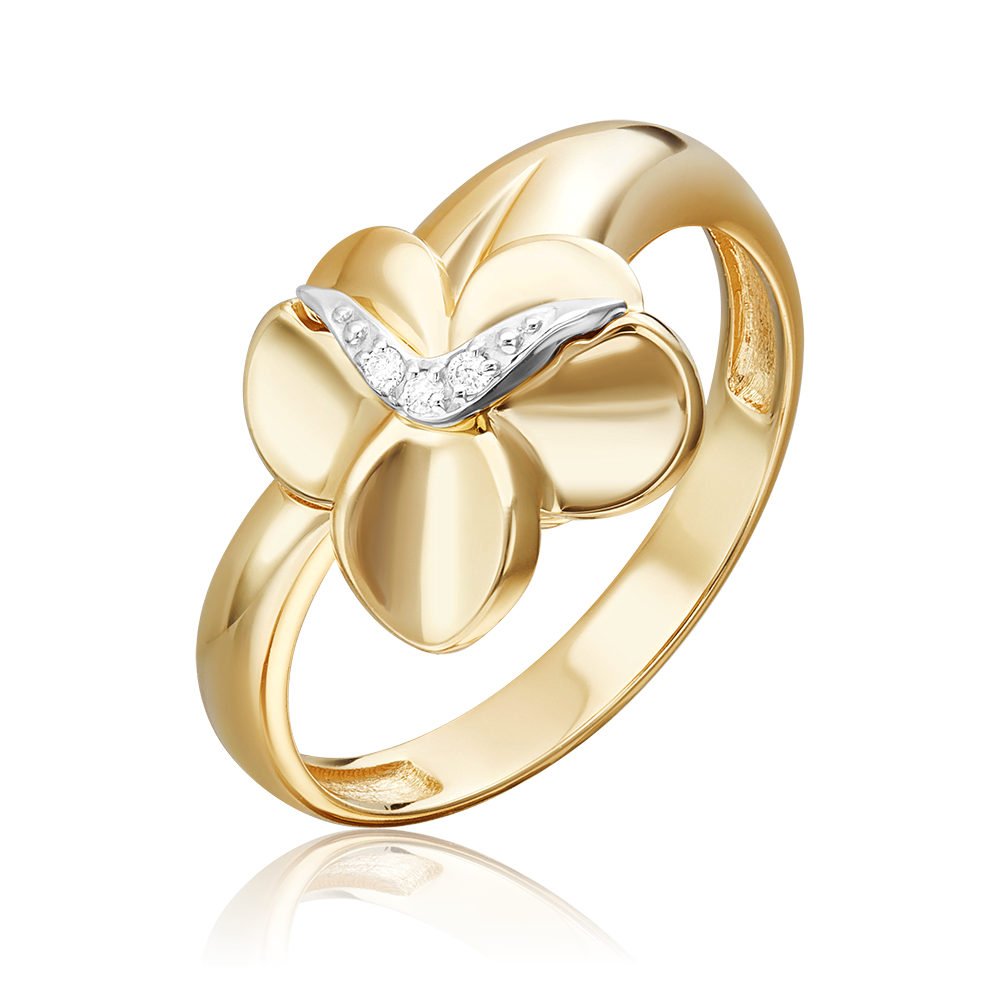 Кольцо из комбинированного золота с бриллиантами 01-5605-00-101-1121