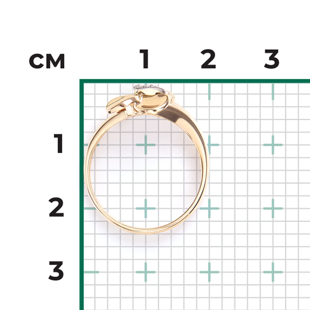 Кольцо из комбинированного золота с бриллиантами 01-5605-00-101-1121