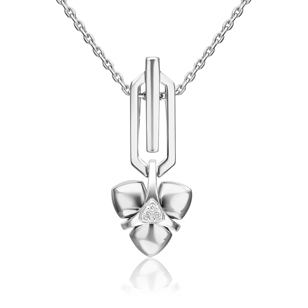 Подвеска из белого золота с бриллиантами 03-3357-00-101-1120