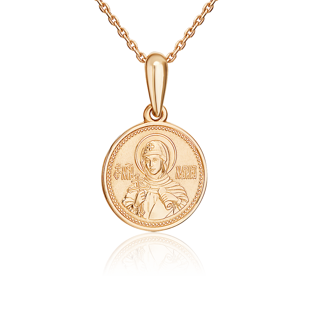 Иконка «Святая Марина» из красного золота 03-1799-00-000-1110-01
