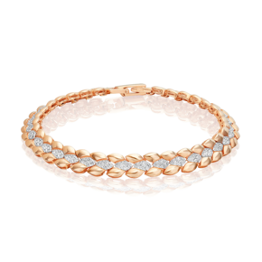 Браслет из красного золота с фианитами 05-0408-00-401-1110-33