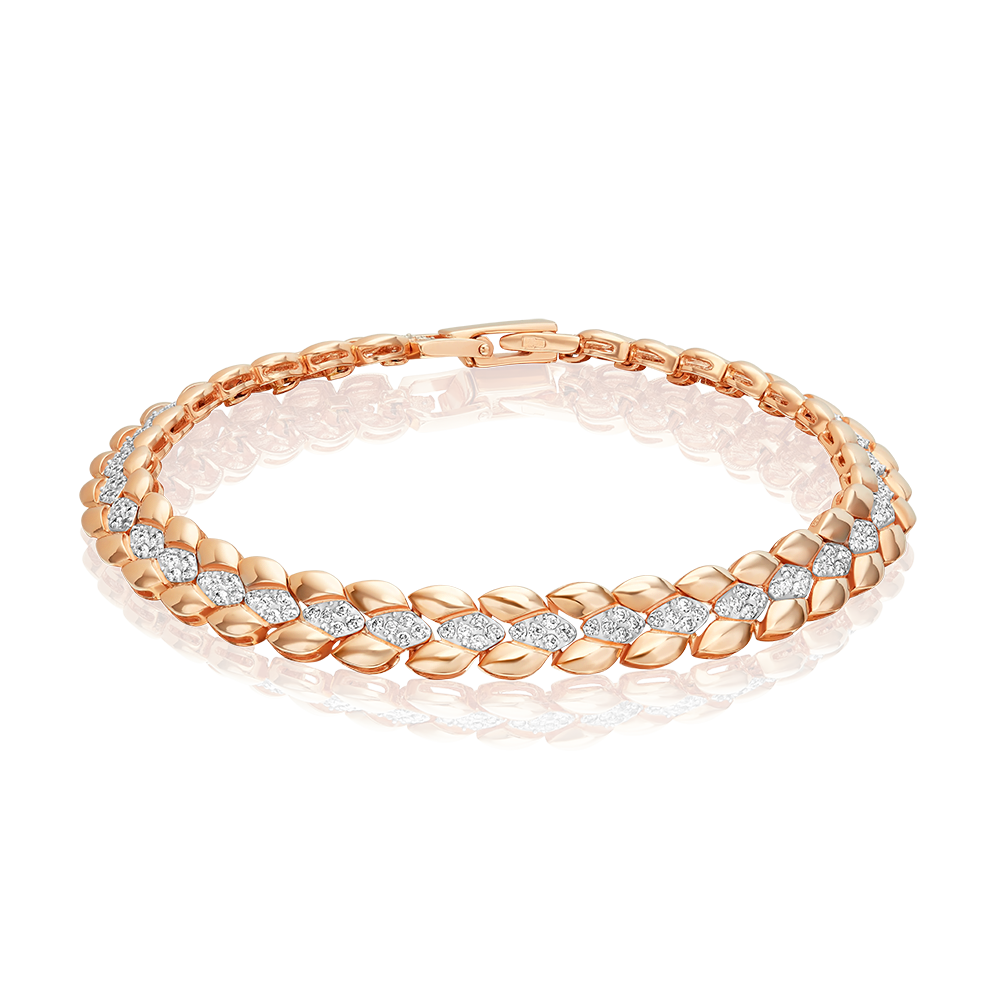 Браслет из красного золота с фианитами 05-0408-00-401-1110-33