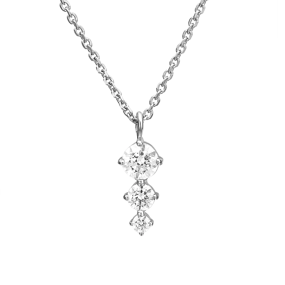 Колье из белого золота с фианитами 07-0137-00-501-1120-38