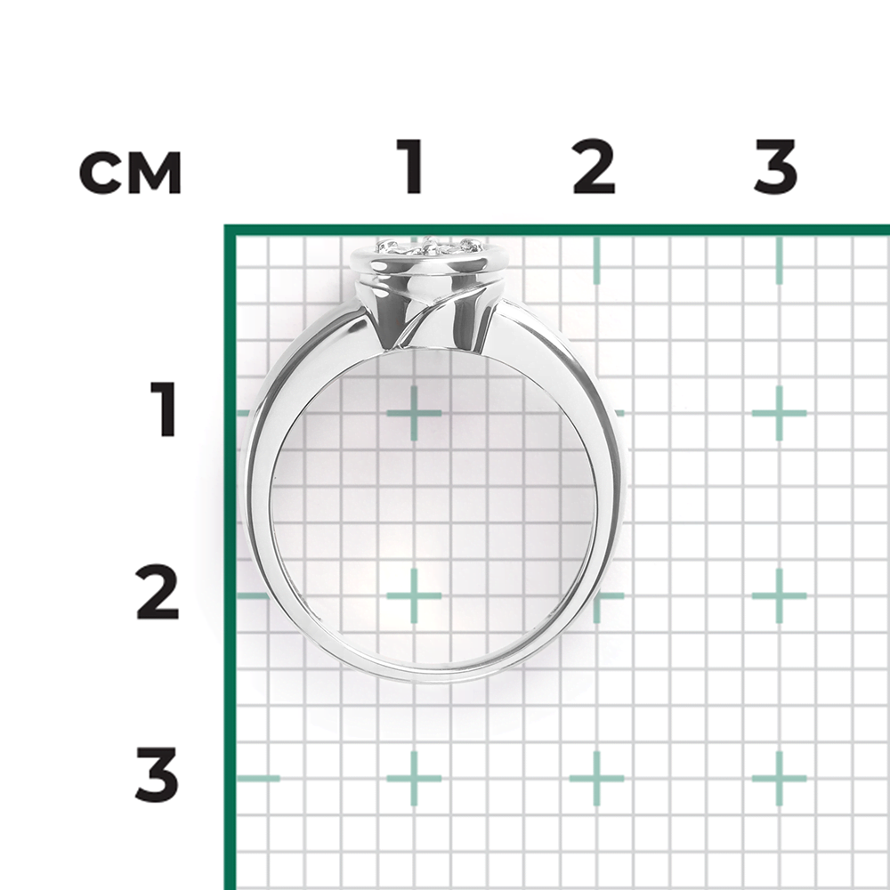 Кольцо из белого золота с бриллиантом 01-5749-00-101-1120