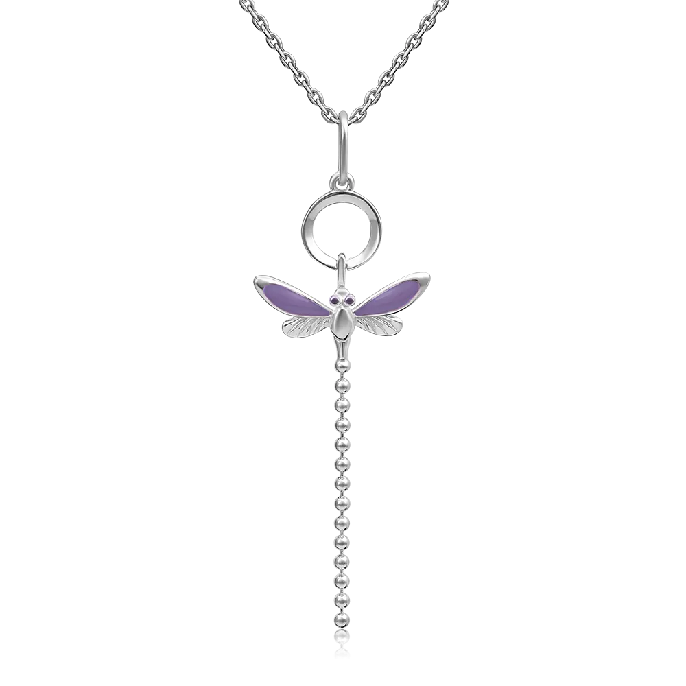 Подвеска «Стрекоза» из серебра с эмалью 03-3189-00-000-0200-71