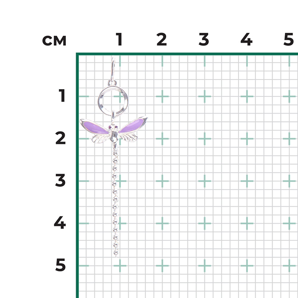 Подвеска «Стрекоза» из серебра с эмалью 03-3189-00-000-0200-71