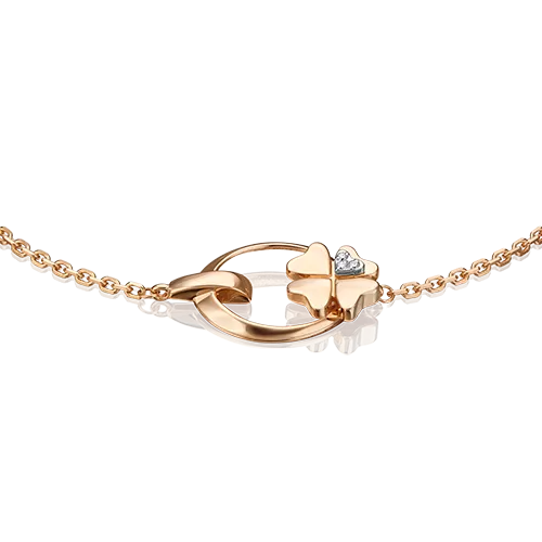 Браслет «Клевер. Незабываемые моменты» из комбинированного золота с бриллиантами 05-0696-00-101-1111