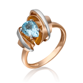 Кольцо из красного золота с топазом 01-5290-00-201-1110-57