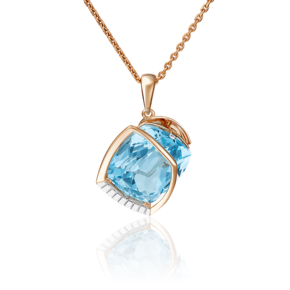 Подвеска из красного золота с топазом 03-2923-00-201-1110-46