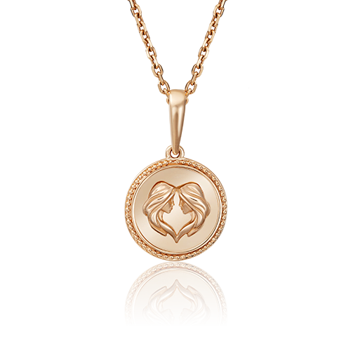 Подвеска «Знак зодиака Близнецы» из красного золота 03-3110-03-000-1110-66