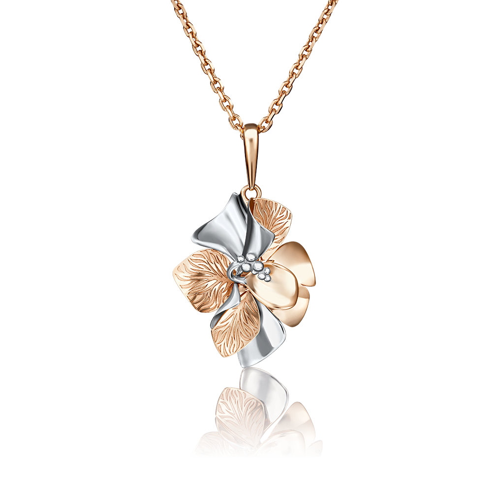 Подвеска «Китайская роза» из красного золота 03-2834-00-000-1110-48