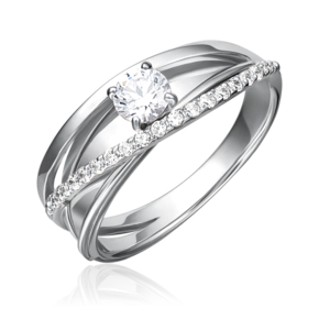 Кольцо из белого золота с фианитами 01-5210-00-501-1120-67